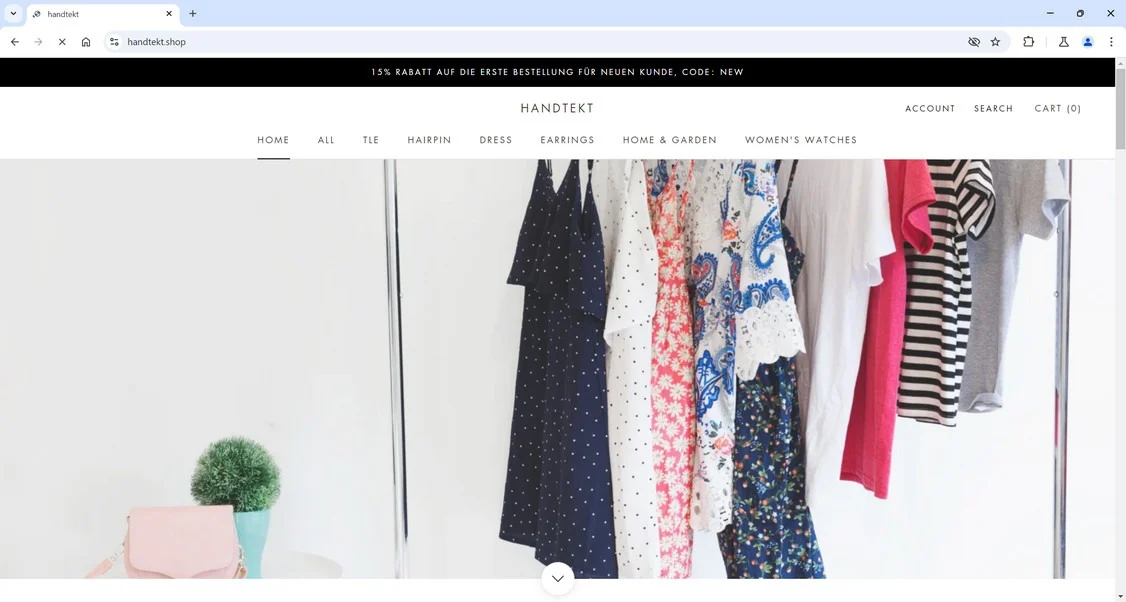 Handtekt.shop Scam Store - Fraudulent Shop Alert 1 Handtekt.shop scam
