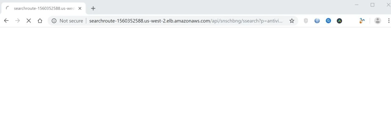 Image: Google Chrome is redirected to SearchRoute
