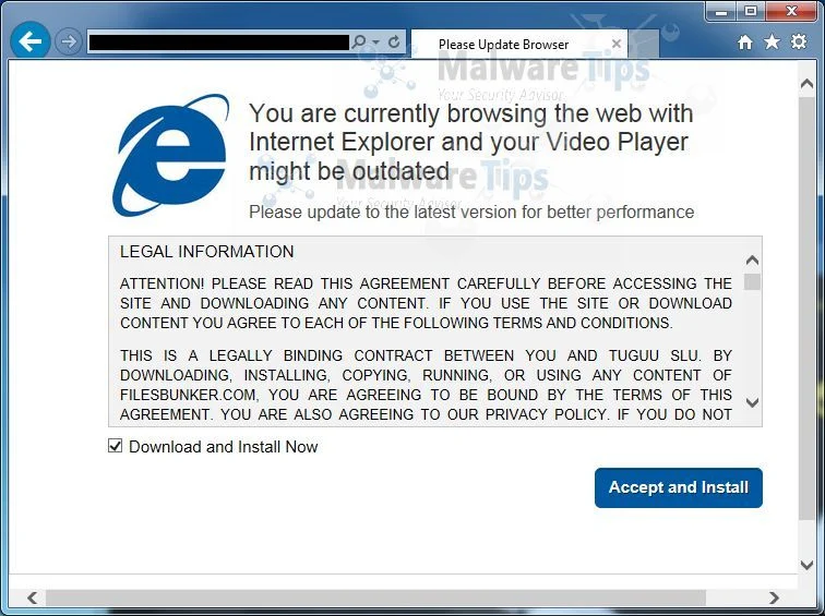 [Image: lpcloudsvr406.com pop-up virus]