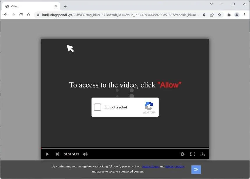 How to Remove Ningspondi.xyz Pop-up Ads (Virus Removal Guide) 1 Image: Chrome browser is redirected to Ningspondi.xyz
