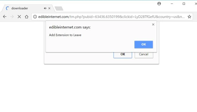 edibleinternet.com Chrome Scam virus