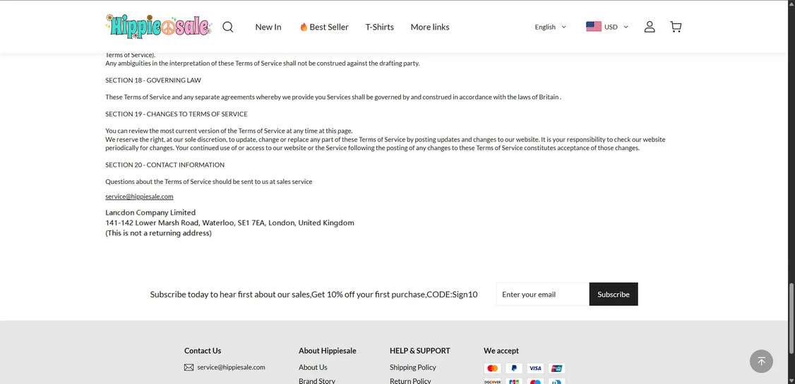 Hippiesale.com scam