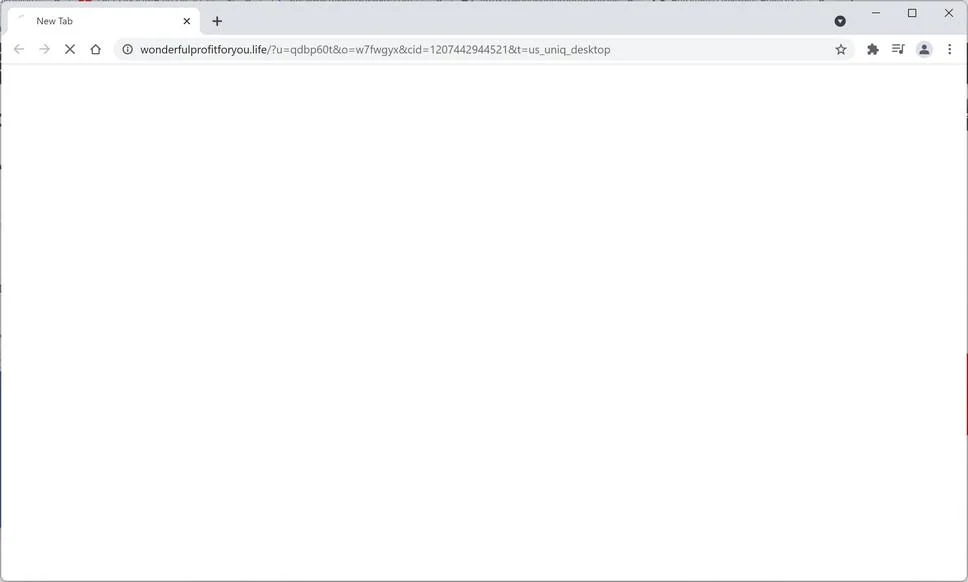 Remove Wonderfulprofitforyou.life pop-up ads (Virus Removal Guide) 1 Image: Chrome browser is redirected to Wonderfulprofitforyou.life