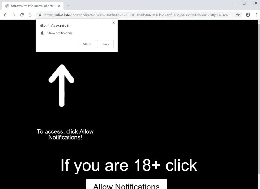 4live.info redirect virus