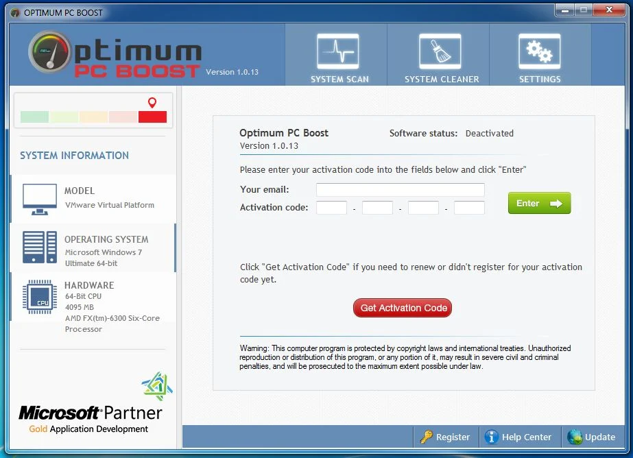 [Image: Optimum PC Boost popup virus]