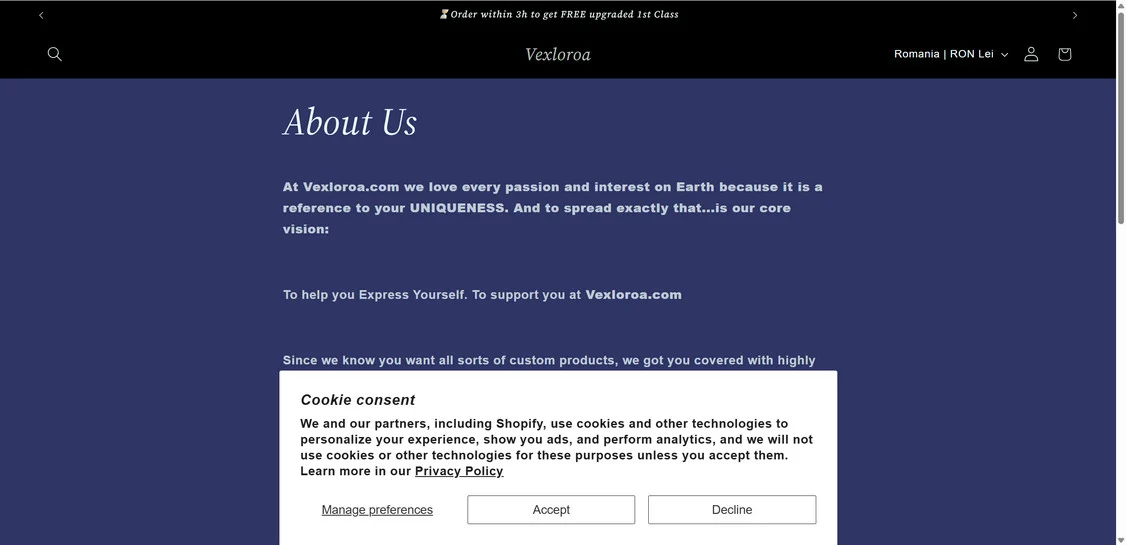 Vexloroa.com EXPOSED - Shopping Scam or Legit Store? Investigation 1 Vexloroa.com scam