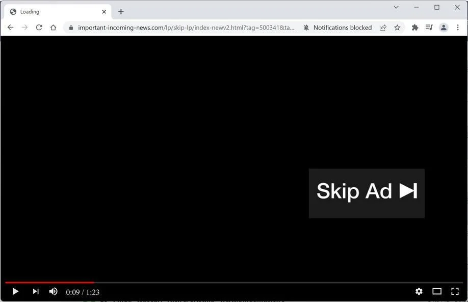 Remove Important-incoming-news.com Pop-up Ads (Virus Removal Guide) 1 Image: Chrome browser is redirected to Important-incoming-news.com