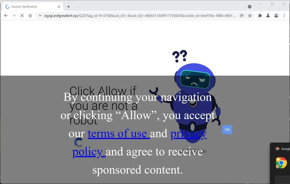 Remove Eofgreatbrit.xyz pop-up ads (Virus Removal Guide) 1 Image: Chrome browser is redirected to Eofgreatbrit.xyz