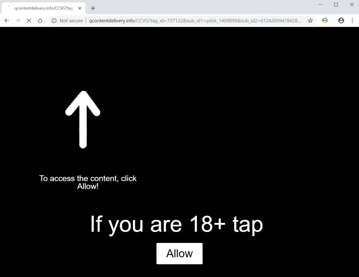 Qcontentdelivery.info pop-up virus
