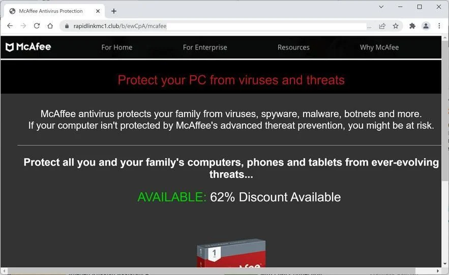 Remove Rapidlinkmc1.club Fake Alerts (Virus Removal Guide) 1 Image: Rapidlinkmc1.club scam