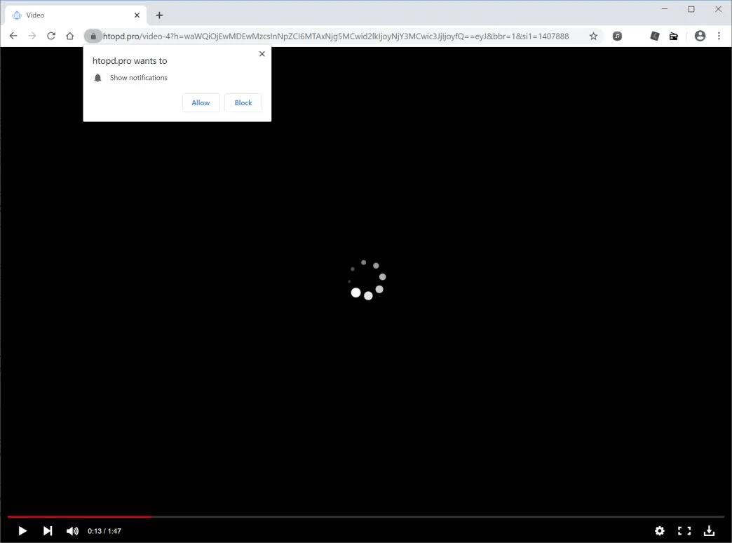 How to remove Htopd.pro pop-up ads (Virus Removal Guide) 1 Image: Chrome browser is redirected to Htopd.pro