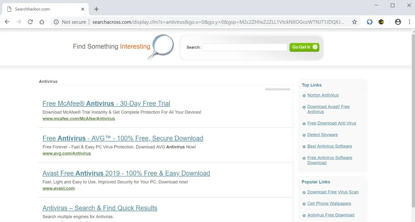 Searchacross.com redirect virus