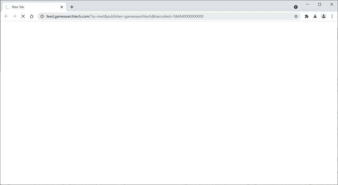 Image: Chrome browser is redirected to GameSearchTech Search