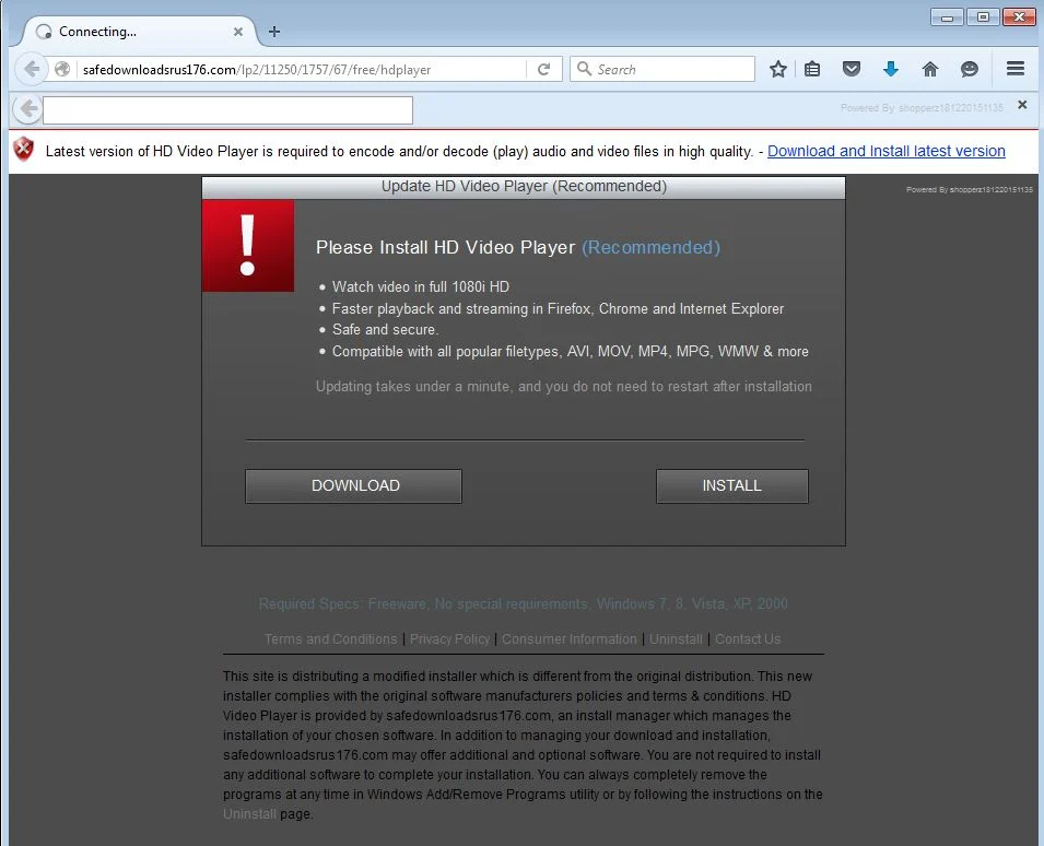 Safedownloadsrus176.com redirect