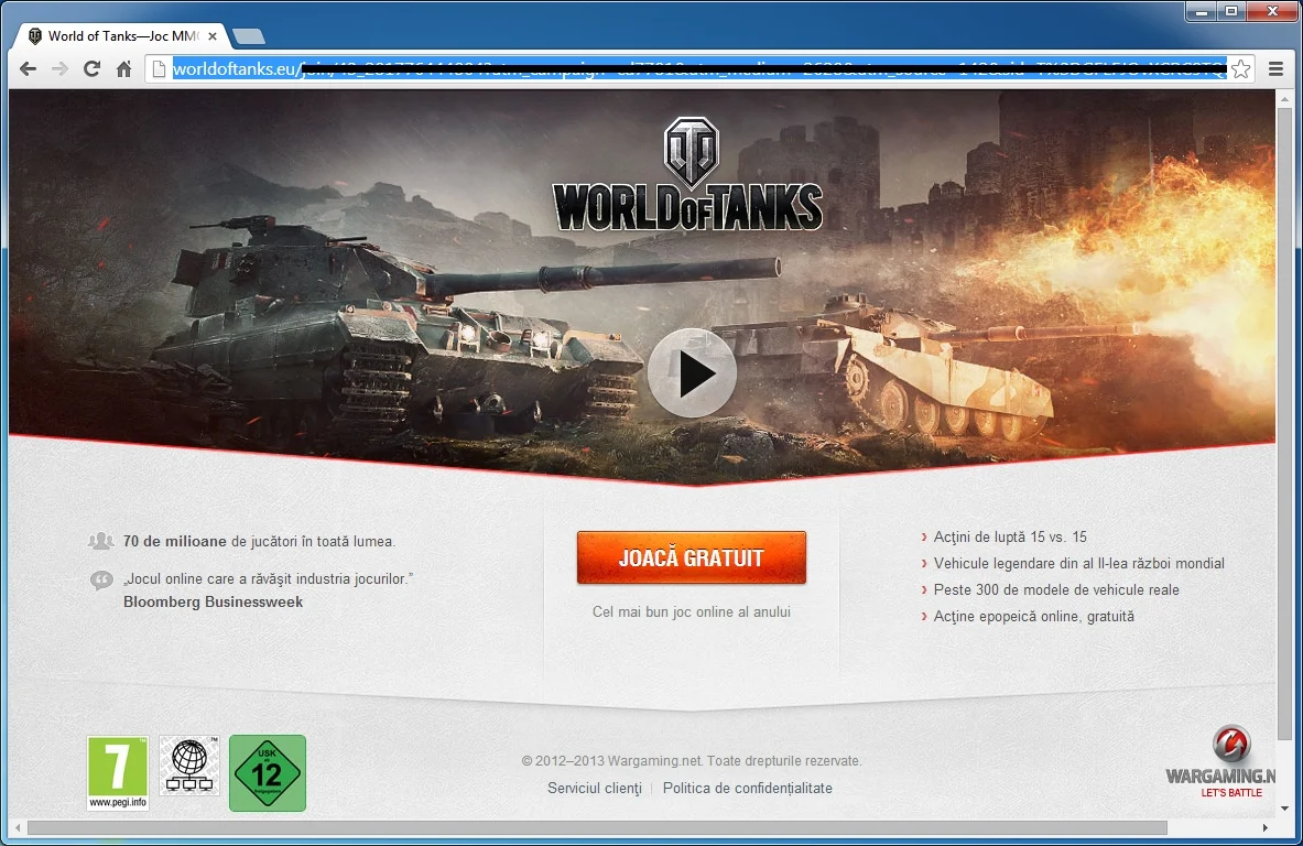[Image: World Of Tanks pop-up virus]