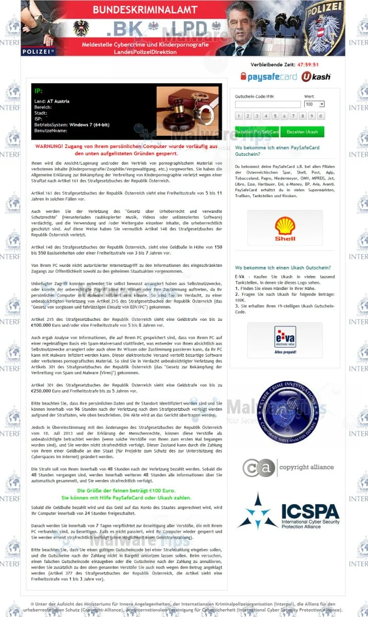 [Image: LandesPolizeiDirektion virus]