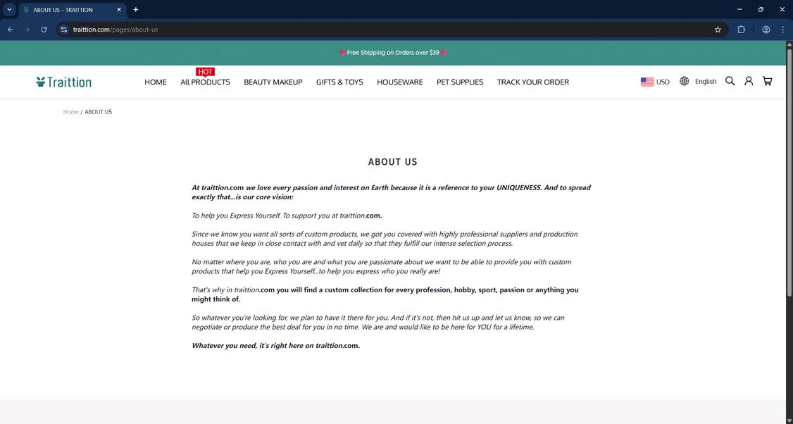 Traittion.com scam