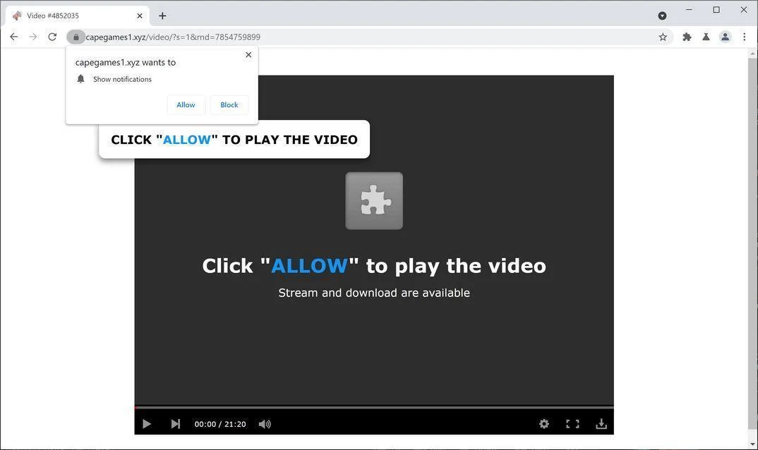 Remove Capegames1.xyz pop-up ads (Virus Removal Guide) 1 Image: Chrome browser is redirected to Capegames1.xyz