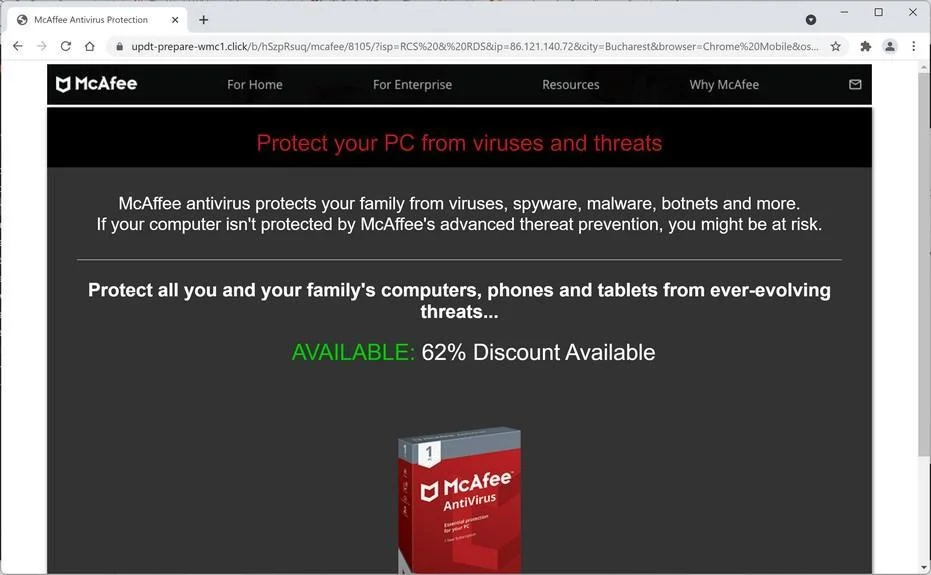 Remove Updt-prepare-wmc1.click pop-up ads (Virus Removal Guide) 1 Image: Updt-prepare-wmc1.click scam