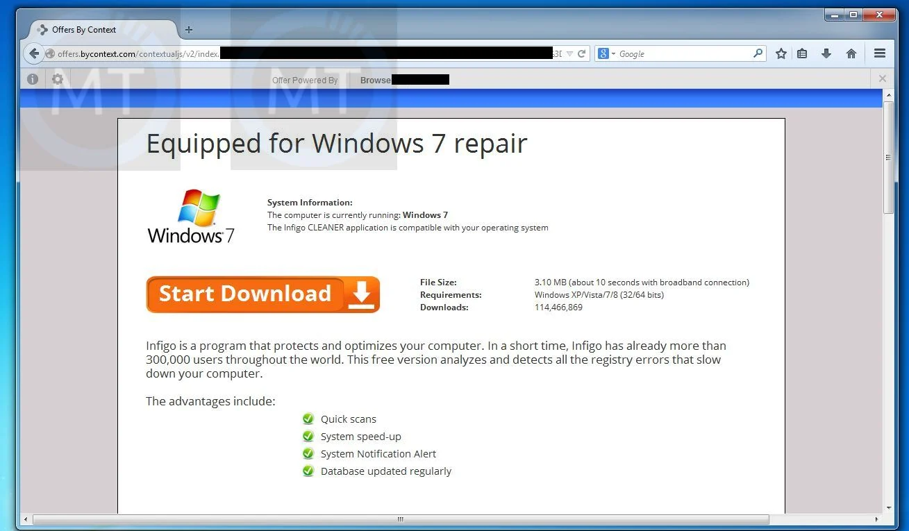 Offer Powered By virus