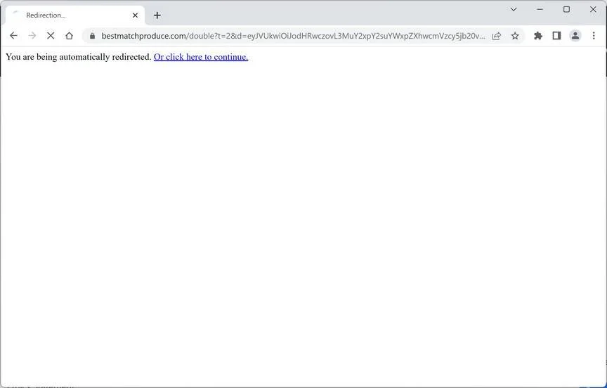 Remove Bestmatchproduce.com Ads (Virus Removal Guide) 1 Image: Chrome browser is redirected to Bestmatchproduce.com