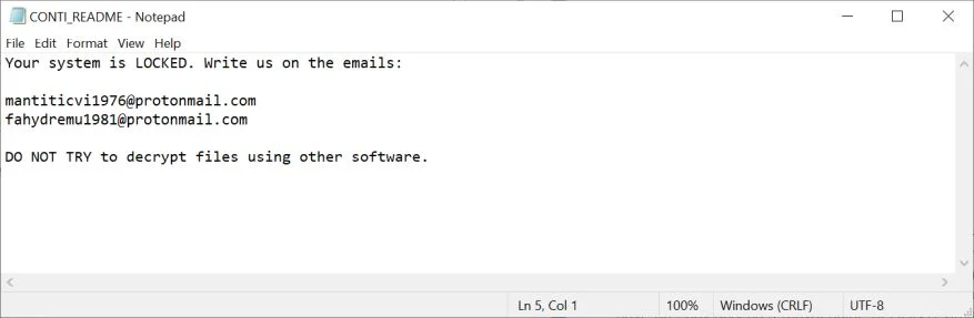 How to remove CONTI ransomware (Virus Removal Guide) 1 Image: CONTI ransomware