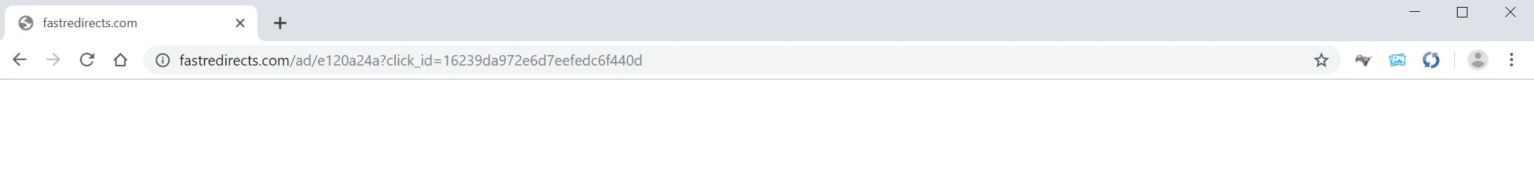 Image: Chrome browser is redirected to Fastredirects.com