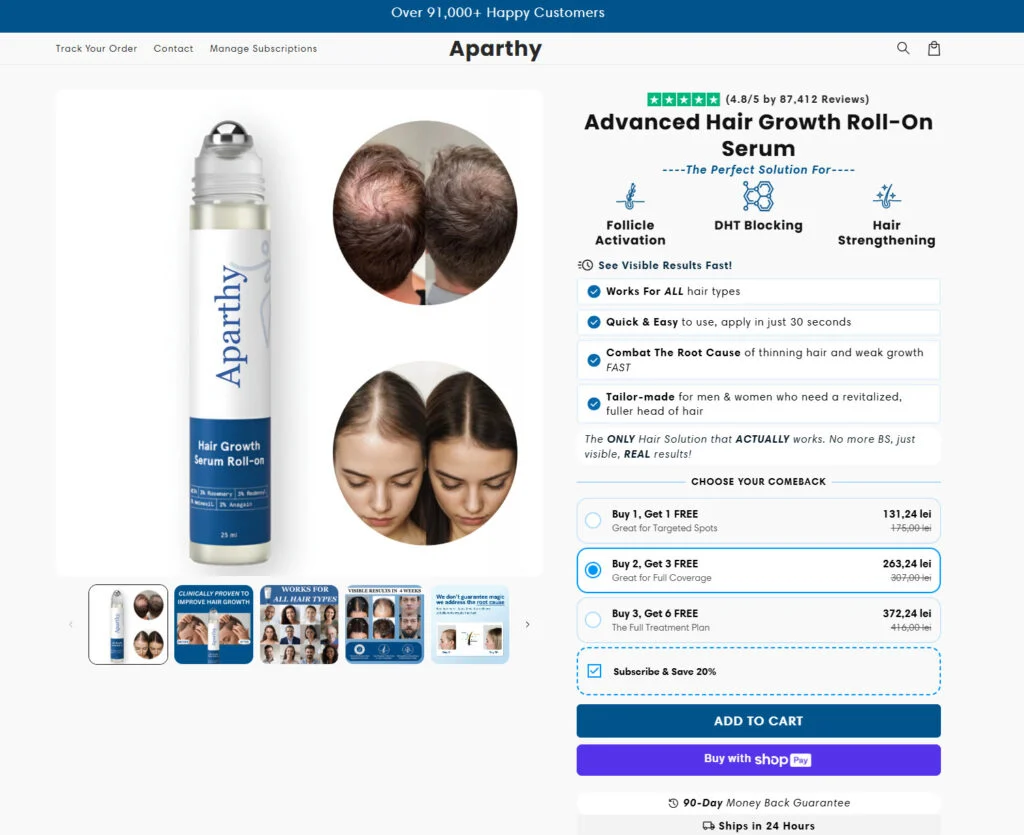 Aparthy Hair Growth Serum: Scam Exposed or Real Hair Regrowth Solution? 1 1 59