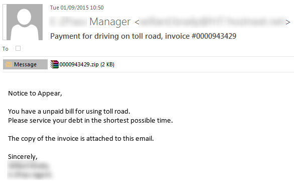 Kovter Trojan spam