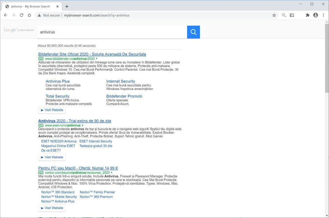 Remove Mybrowser-search.com redirect (Virus Removal Guide) 1 Image: Chrome browser is redirected to Mybrowser-search.com