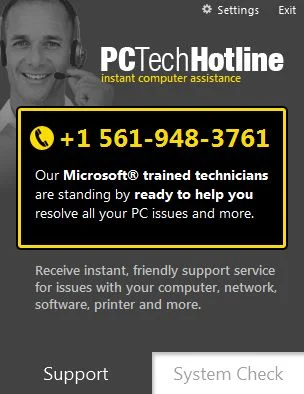 PCTechHotline virus Picture of PCTechHotline virus