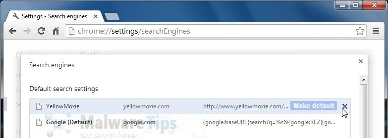 [Image: YellowMoxie.com Search Chrome removal]
