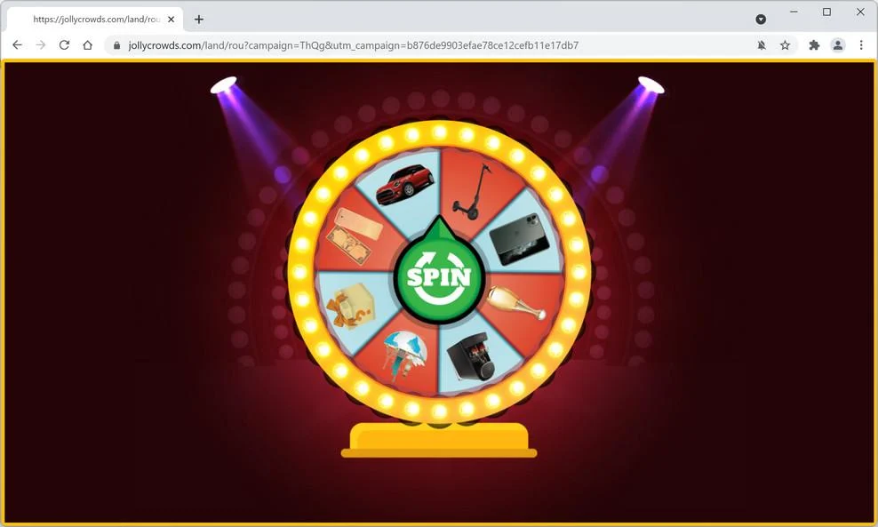 Remove Jollycrowds.com pop-up ads (Virus Removal Guide) 1 Image: Chrome browser is redirected to Jollycrowds.com