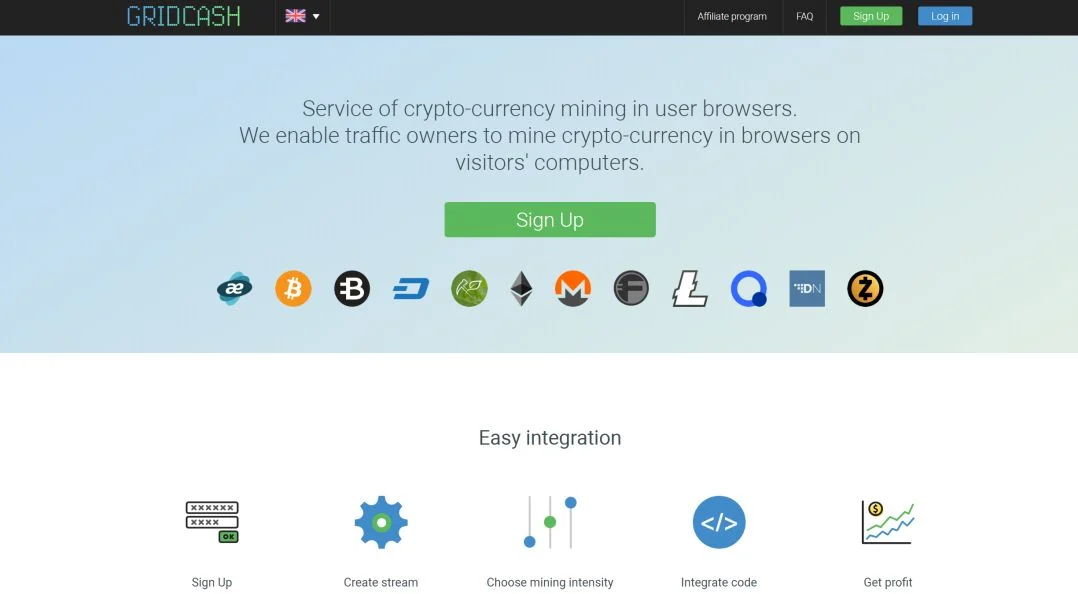 GRIDCASH CPU Miner Trojan