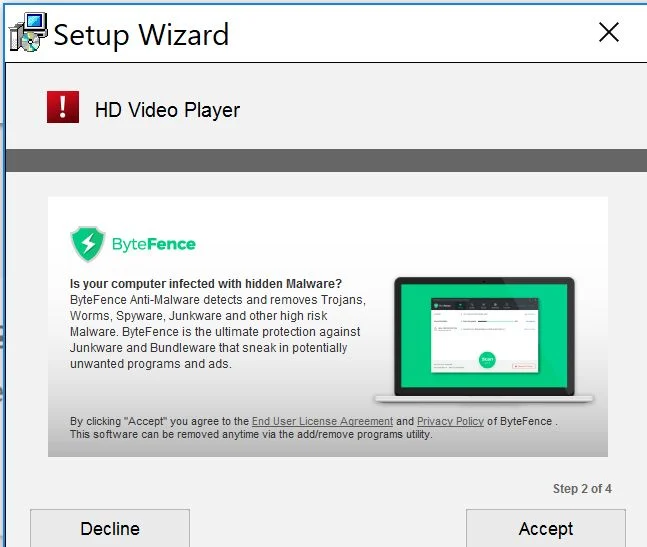 ByteFence Anti-Malware Installer Virus
