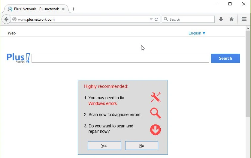 PlusNetwork.com Virus