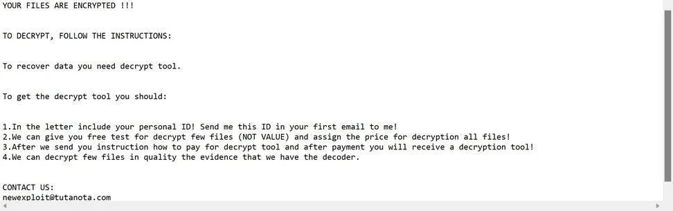 How to Remove Newexploit Ransomware (Virus Removal Guide) 1 Image: Newexploit ransomware