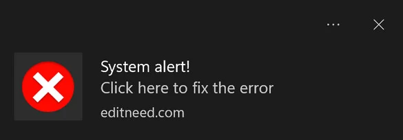 Remove "System Alert! Click Here To Fix The Error" Pop-ups 1 Image: System Alert! Click Here To Fix The Error Pop-up Ads