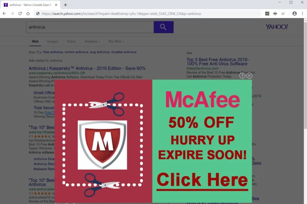 Image: DownloadProtect ads Chrome extension