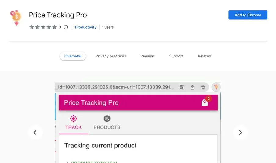 Image: Price Tracking Pro Chrome Extension