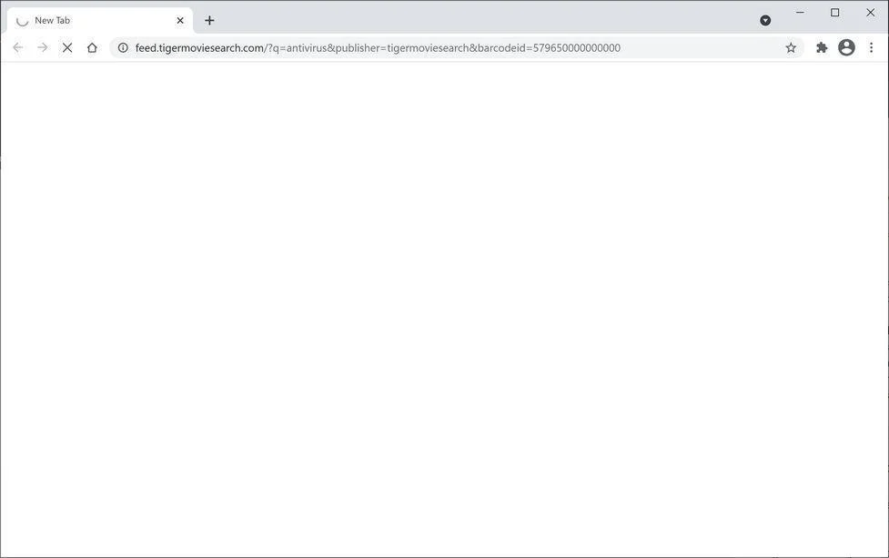 Image: Chrome browser is redirected to TigerMovieSearch Search