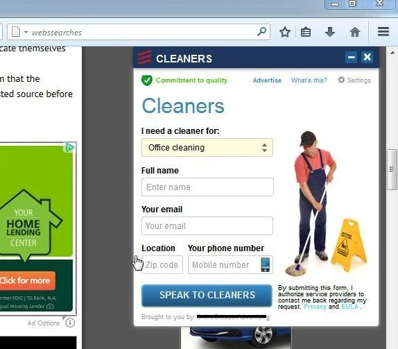 PastaQuotes pop-up ads PastaQuotes pop-up virus