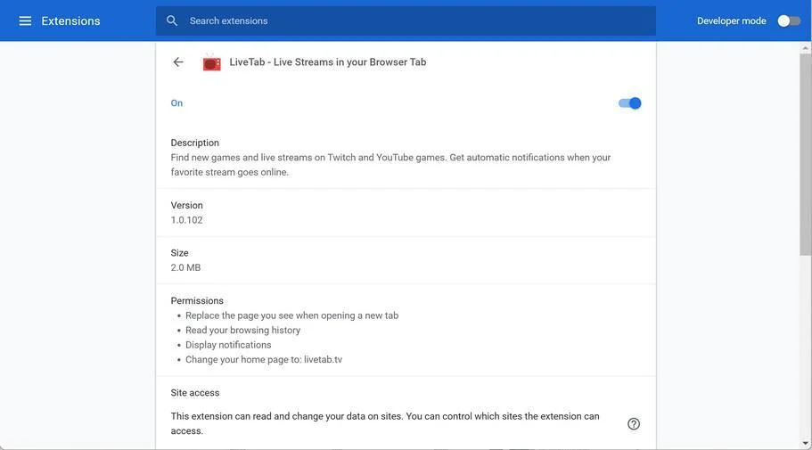 How to Remove LiveTab Browser Hijacker (Virus Removal Guide) 1 Image: LiveTab Chrome extension