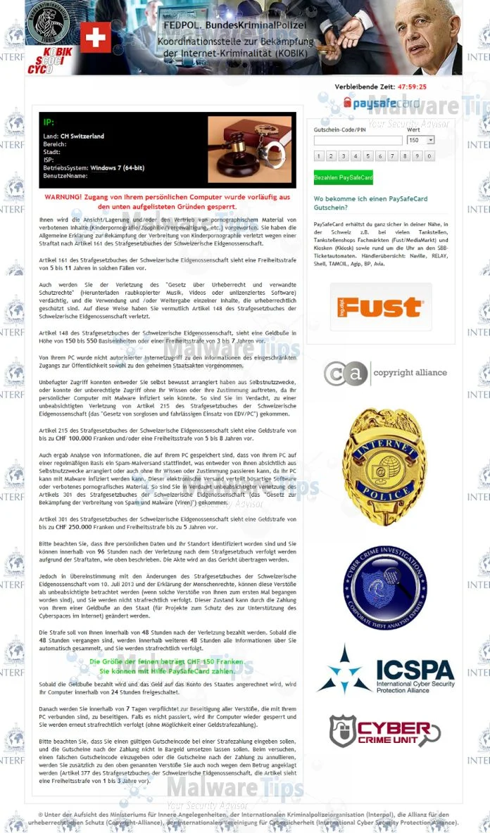 [Image: FEDPOL BundesKriminalPolizei virus]