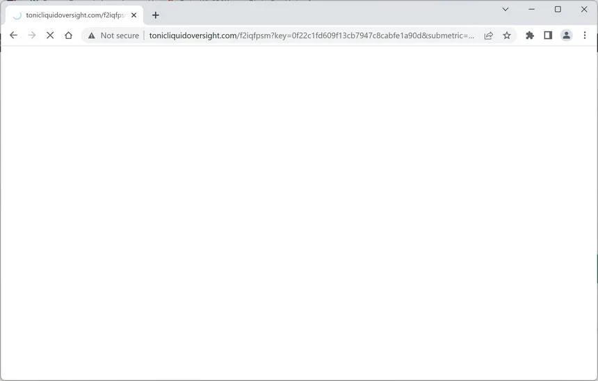 Image: Chrome browser is redirected to Tonicliquidoversight.com