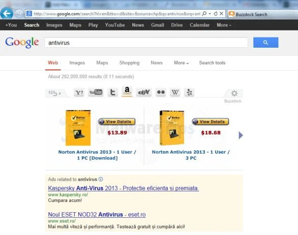 [Image: Buzzdock Ads in Google Search]
