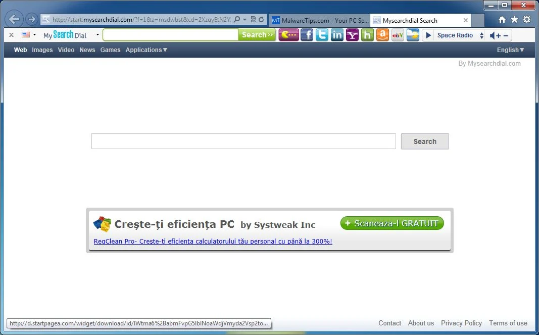 [Image: MySearchDial Toolbar virus]