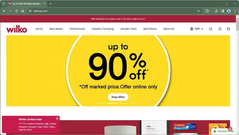 Wilkovip.com Scam Store: A Fake Wilko Website 1 wilkovip.com scam