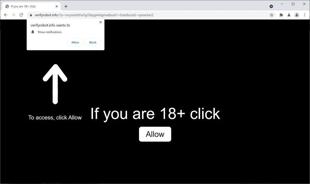 Remove Verifyrobot.info pop-up ads (Virus Removal Guide) 1 Image: Chrome browser is redirected to Verifyrobot.info