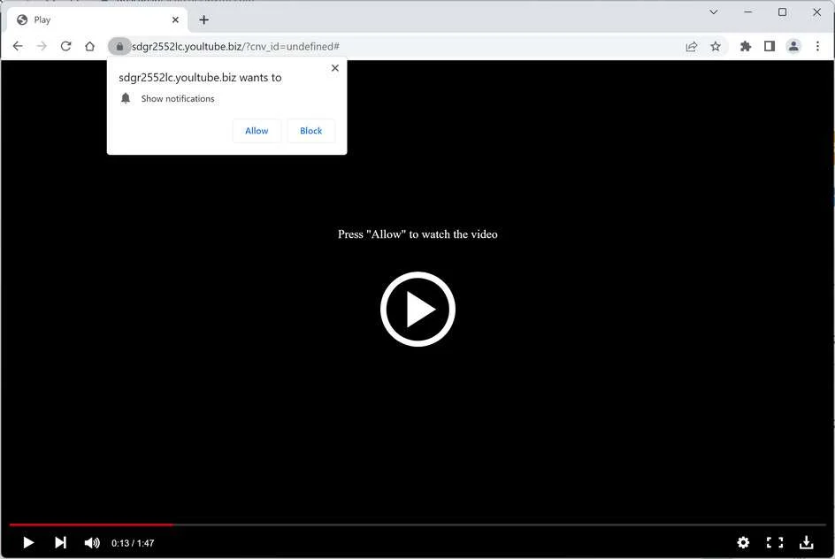 Image: Chrome browser is redirected to Ibytot.com